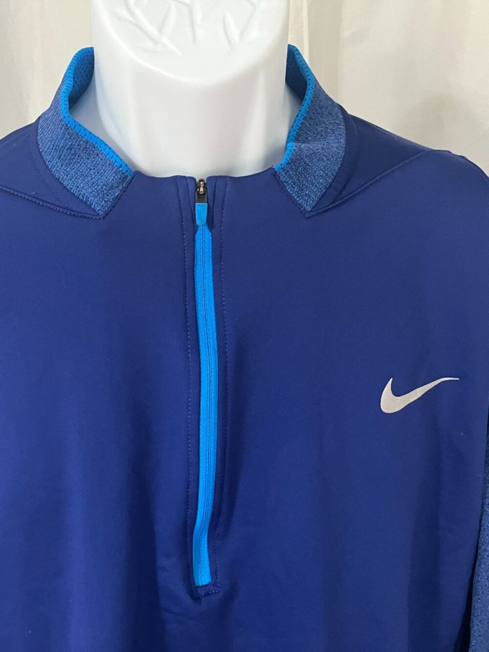 ⛳ Nike Golf Men’s 1/2 Zip Pullover Jacket XL Blue on Blue Long Sleeve 🏌️